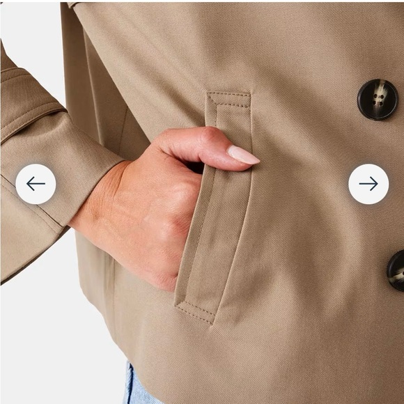 Crop Trench Coat size 18au (us16) NWT - Picture 8 of 9